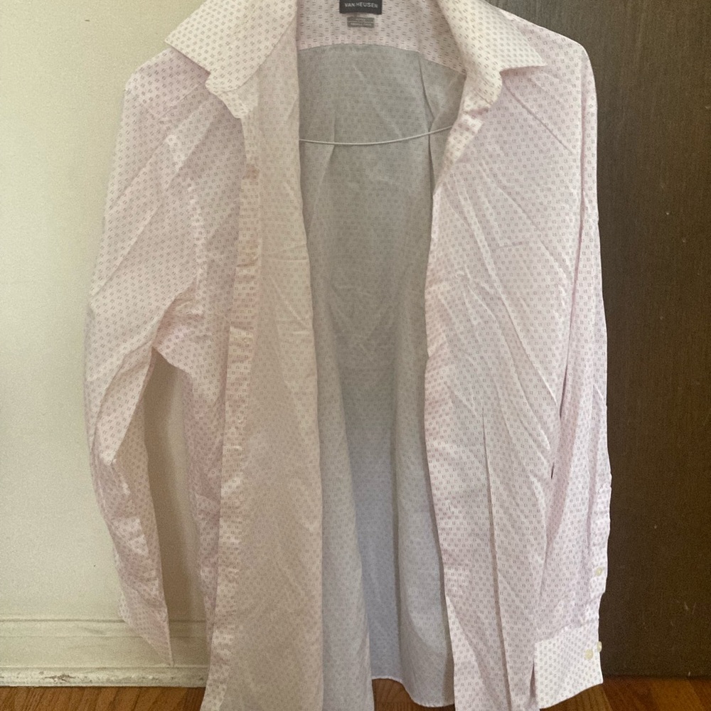 Van Heusen Pink Patterned Button-Up Shirt
